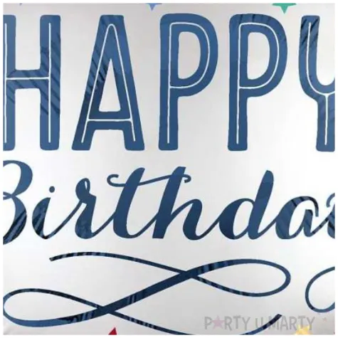 balon foliowy happy birthday kolorowe gwiazdki dekoracja na urodziny bialy satynowy 18 rnd