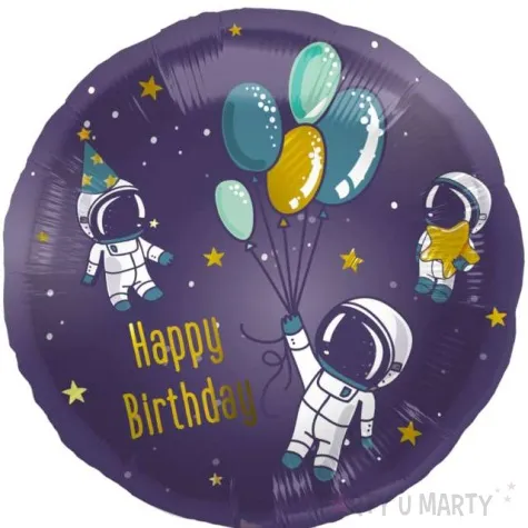 balon foliowy happy birthday kosmos folat 18 rnd