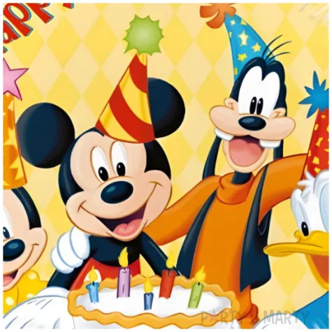 balon foliowy happy birthday mickey i przyjaciele amscan 18 rnd