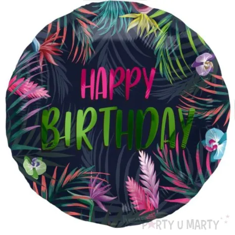 balon foliowy happy birthday neonowe aloha folat 18 rnd