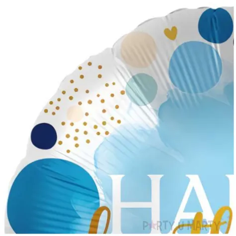 balon foliowy happy birthday niebieski amscan 18 rnd