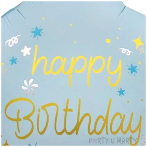 balon foliowy happy birthday niebieski matowy godan 18 str