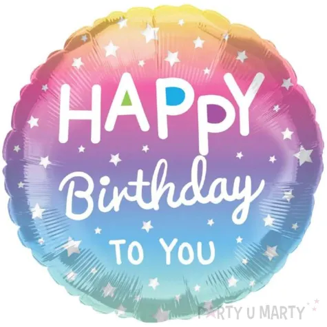 balon foliowy happy birthday ombre godan 18 rnd