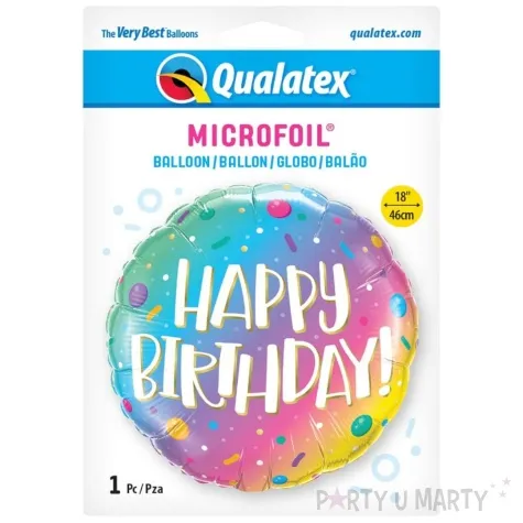 balon foliowy happy birthday ombre qualatex 18 rnd