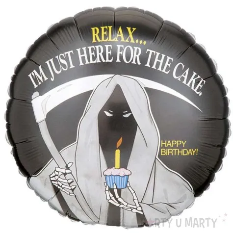 balon foliowy happy birthday smierc betallic 18 rnd