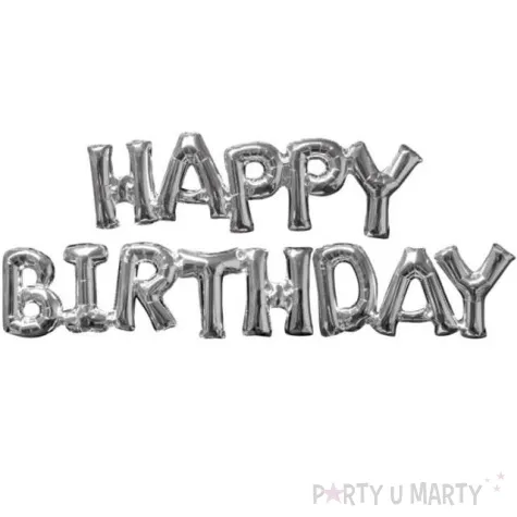 balon foliowy happy birthday srebrny amscan 43 shp