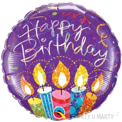 balon foliowy happy birthday swieczki qualatex 18 rnd