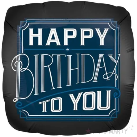 balon foliowy happy birthday to you amscan 18 sqr