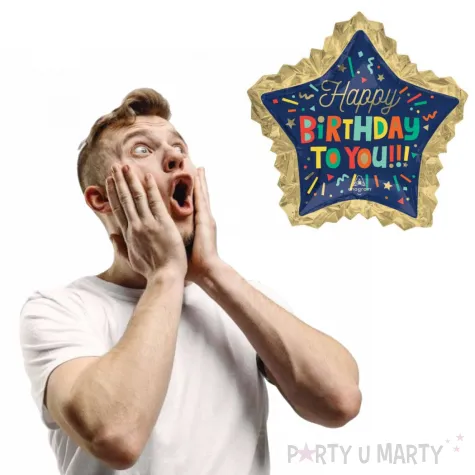 balon foliowy happy birthday to you amscan 18 str