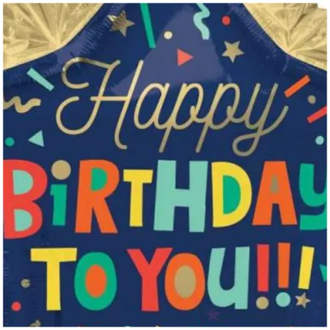 balon foliowy happy birthday to you amscan 18 str