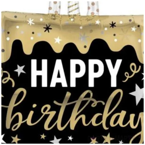 balon foliowy happy birthday tort na paterze amscan 30 shp