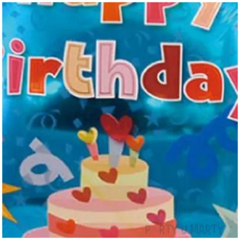 balon foliowy happy birthday tort niebieski takarakosan 14 rnd