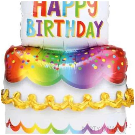 balon foliowy happy birthday tort xxl amscan 50 shp