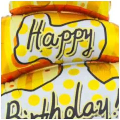 balon foliowy happy birthday tort zolty godan 31 shp