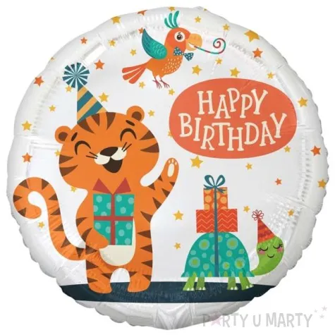 balon foliowy happy birthday tygrysek godan 18 rnd