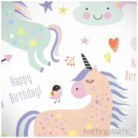 balon foliowy happy birthday unicorn folat 18 rnd