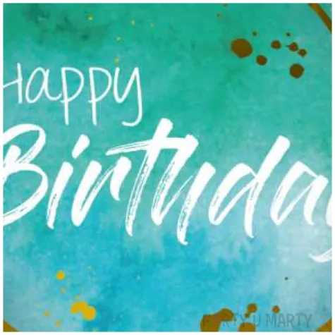 balon foliowy happy birthday watercolor aqua folat 18 rnd