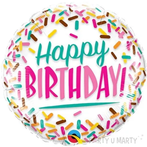 balon foliowy happy birthday z kofetti qualatex 9 rnd
