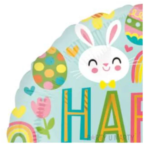 balon foliowy happy easter amscan 17 rnd