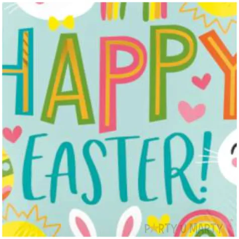 balon foliowy happy easter amscan 17 rnd