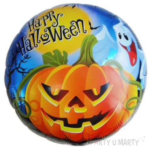 balon foliowy happy halloween dynia i duch oem 18 rnd