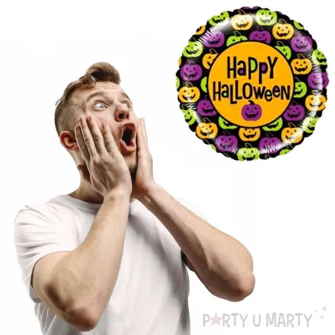 balon foliowy happy halloween dynie betallic 21 rnd
