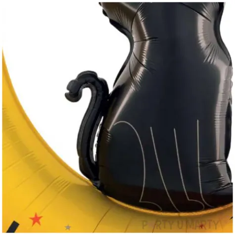 balon foliowy happy halloween kot na ksiezycu partypal 36 shp