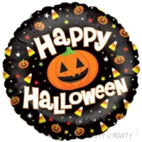 balon foliowy happy halloween z dynia betallic 18 rnd