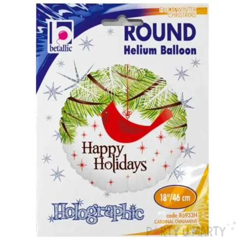 balon foliowy happy holidays holo betallic 18 rnd