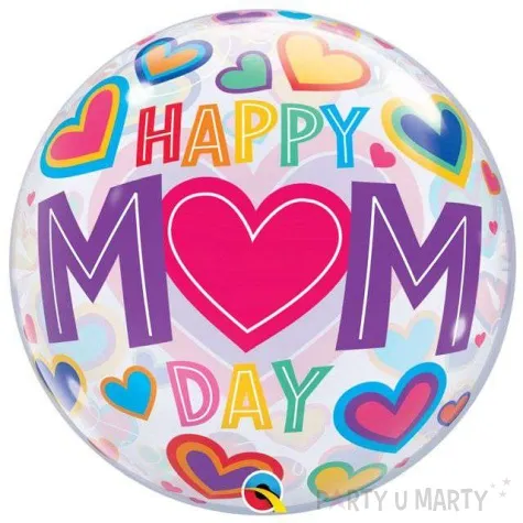 balon foliowy happy mom day dzien matki qualatex bubbles 22 orb