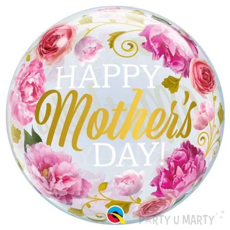 balon foliowy happy mothers day dzien matki peonie qualatex 22 orb
