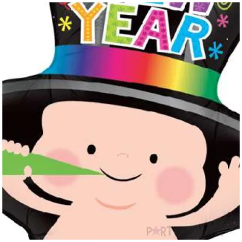 balon foliowy happy new year betallic 31 shp