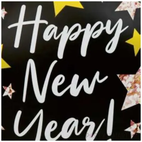 balon foliowy happy new year czarny partypal 18 rnd