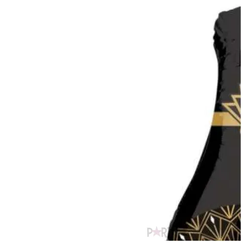 balon foliowy happy new year szampan czarny amscan 35 shp