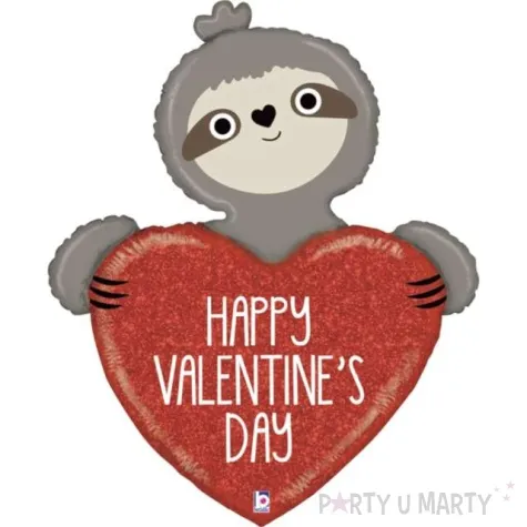 balon foliowy happy valentines day leniwiec grabo 35 shp