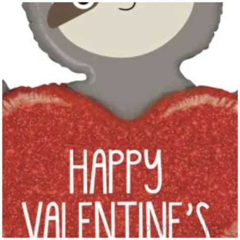 balon foliowy happy valentines day leniwiec grabo 35 shp