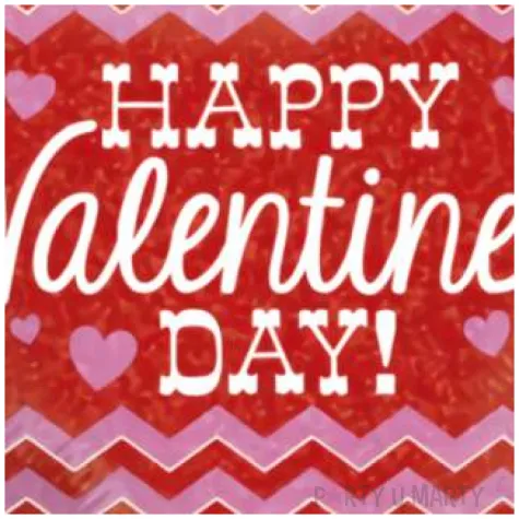 balon foliowy happy valentines day serce chevron czerwony betallic 18 hrt