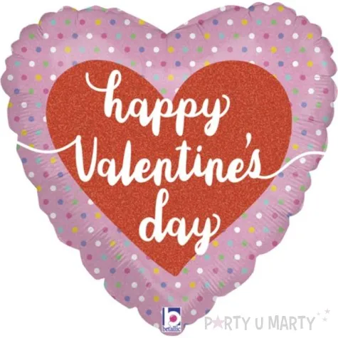 balon foliowy happy valentines day serce rozowy grabo 18 hrt