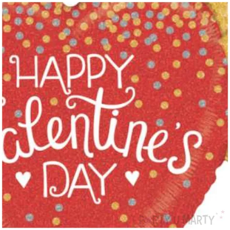 balon foliowy happy valentines day serce z kokarda betallic 18 shp