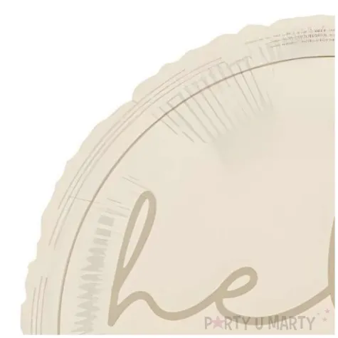 balon foliowy hello baby bezowy unique 18 rnd