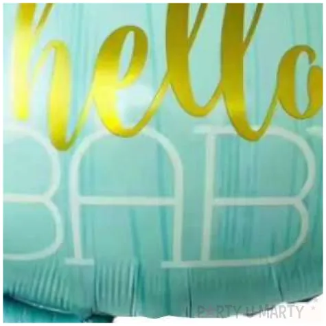 balon foliowy hello baby mietowy jix 24 shp