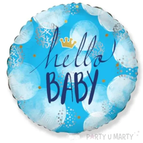 balon foliowy hello baby niebieski godan 14 rnd