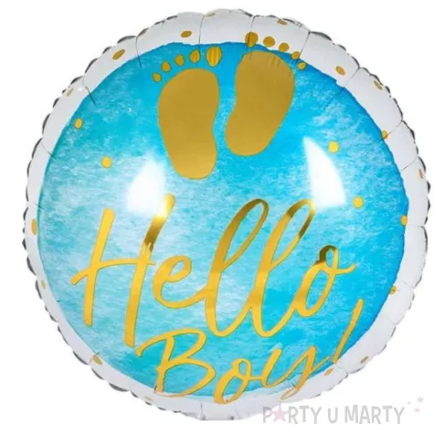 balon foliowy hello boy blekitny boland 18 rnd