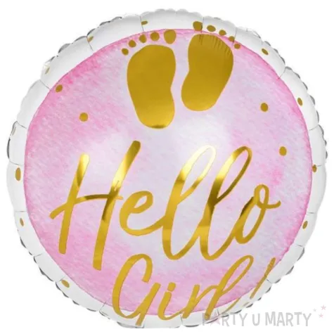 balon foliowy hello girl rozowy boland 18 rnd