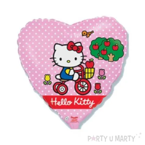 balon foliowy hello kitty na rowerku rozowy flexmetal 18 hrt