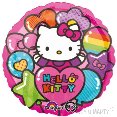 balon foliowy hello kitty rainbow amscan 18 rnd