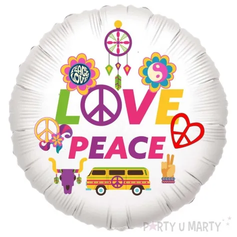 balon foliowy hippisowska impreza bialy 18 rnd