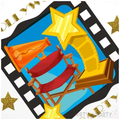 balon foliowy hollywood party nagroda bialy 18 rnd