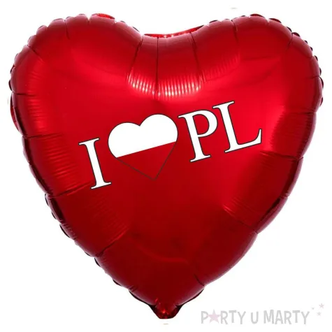 balon foliowy i love pl czerwony 18 hrt