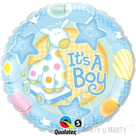 balon foliowy its a boy blekitny qualatex 18 rnd